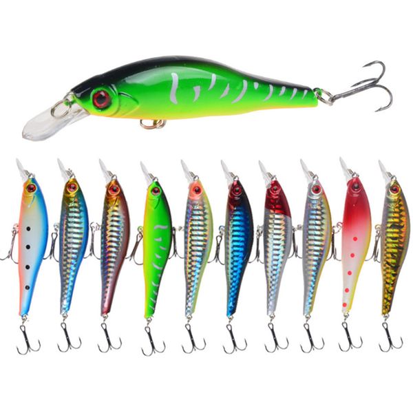 

30pcs model minnow fishing lure 9.5cm 11.5g crankbait wobblers swimbait trolling artificial hard plastic bait for bass carp