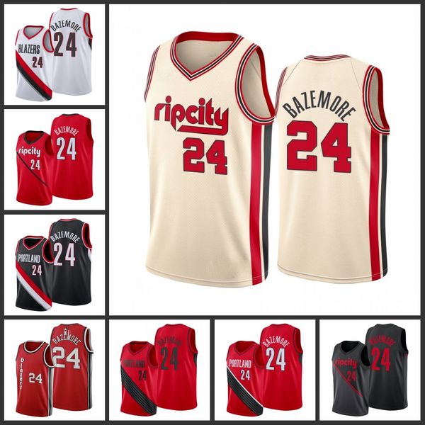 

portland trail blazers kent bazemore men city basketball jersey, Black