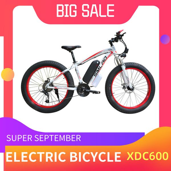 

xdc600 electric bike with 13a/15ah removable battery 26 inch ebike with 350w/ 500w/800w bafang/1000w motor fat tire snow, Silver;blue