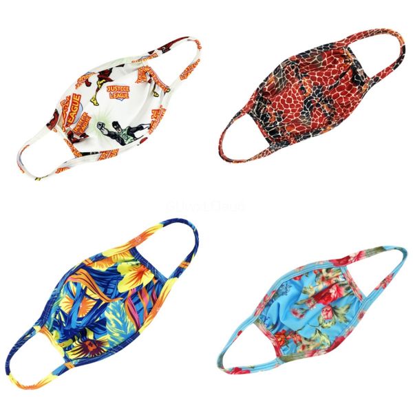 

2020 ot 20pcs men anti-aze i silk fabric wasable gradient 3d fasion printing mask aurora color dustproof#213, Black