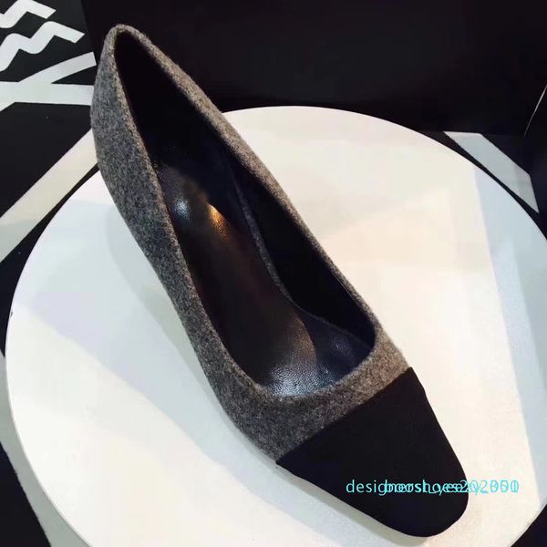 

designer calfskin women catwalk kitten heels pumps slingbacks sandals mules flats dress wedding single shoes with original box b35, Black