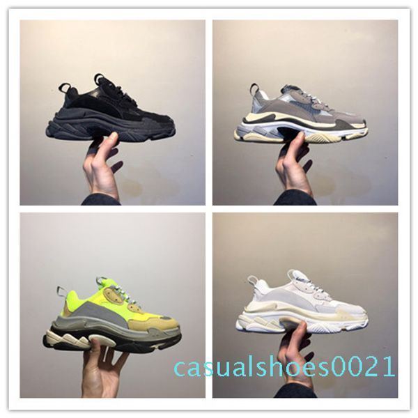 

2019 new fashion paris 17fw triple s sneakers triple-s casual dad men designer shoes womens beige black sports trainers chaussur c21