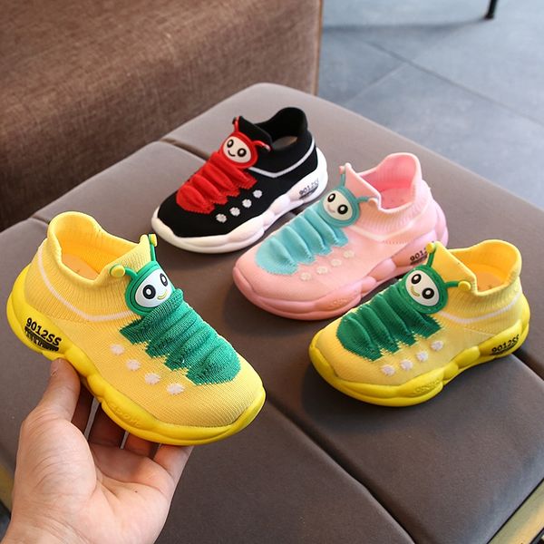 

new tangbao sneakers children's shoes children's soft sole breathable baby toddler shoes caterpillar baby sneakers, Black