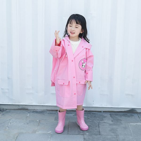 

klgzz большой средний доверху кролика и плащ плащ больших детей водонепроницаемая накидка ева защита окружающей среды утолщенные один цельны, Black