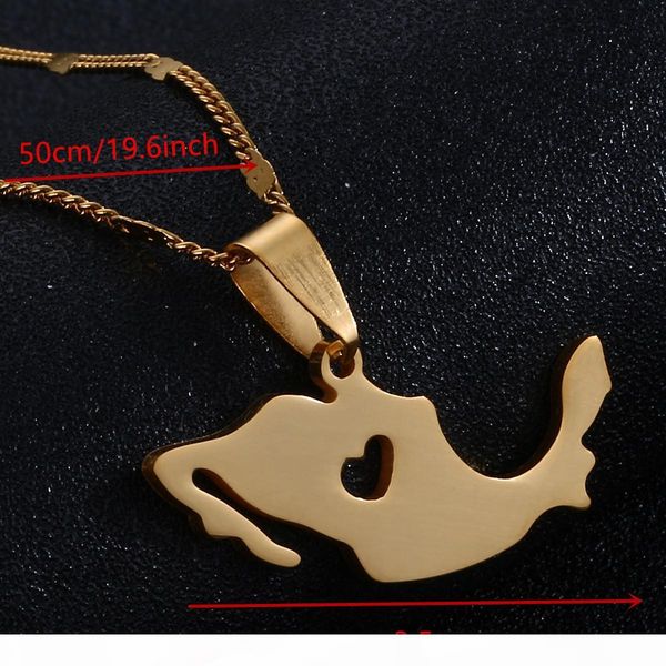 

d stainless steel mexico map pendant necklace gold color mexican maps chain jewelry, Silver