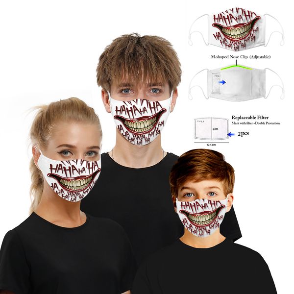 

design face masks digital printing protective masks with filter chip dustproof pm2.5 smog mask children mask kid face 3d mask