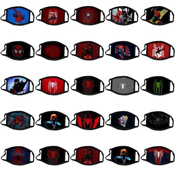 

designer 2020 dust fashion new mask reusable cosplay face 2 washable cool party hero spider luxury super spiderman man znyuu, Black