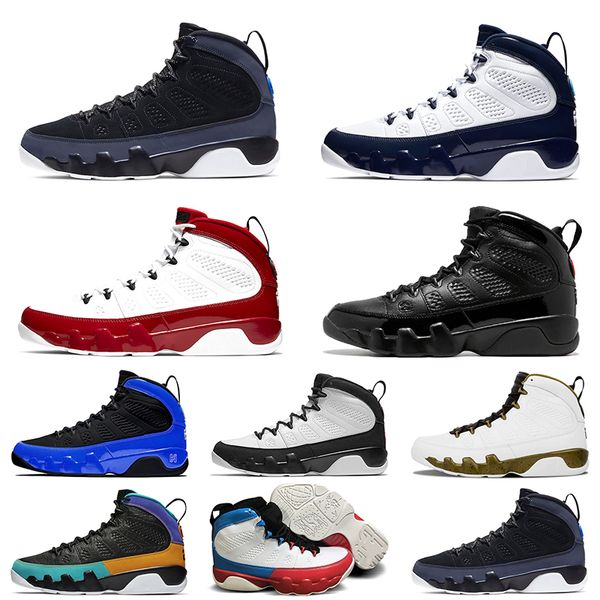 

discount jumpman 9 9s men basketball shoes racer royal blue the spirit men's trainers sports sneaker size 40-47, White;red