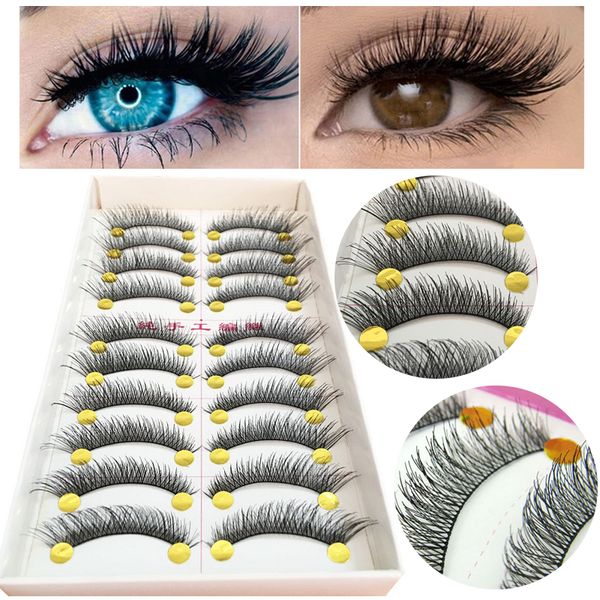 

false eyelashes 10pair lashes natural long 3d mink volume handmade thick full strip fake extensions eye makeup