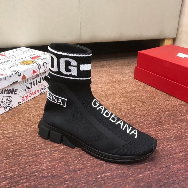 

new17 luxury casual shoes fashion wild sports socks shoes outdoor comfortable breathable men and women shoes original box packaging, Black