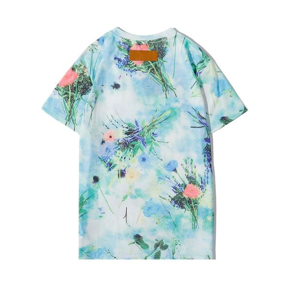 

designer summer mens women t shirt new fashion tshirts with label&tags breathable short sleeve mens with flowers tee shirts wholesale