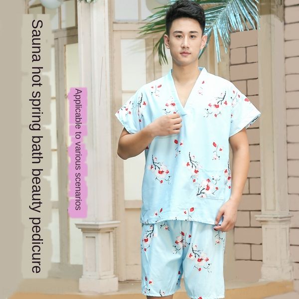 

sauna pajamas disposable sweat steaming massage bathrobe pajamas bathrobe bath disposable bath clothes foot massage clothes