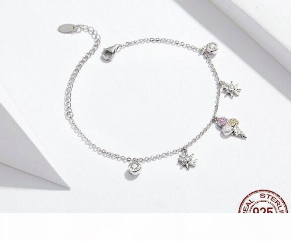 

spc4 (without box) 925 sterling silver winter snowflake women bracelets chain link bracelet sterling silver jewelry