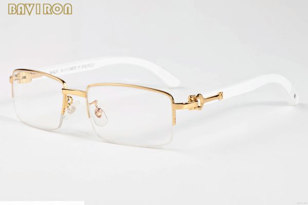 

r with original box retro wood mens sunglasses for women designer buffalo horn glasses wood bamboo eyewear clear lens lunettes de solei, White;black