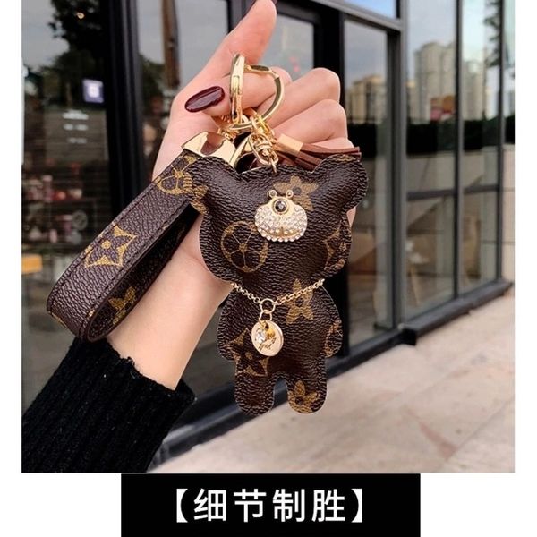 

2020mens and womens gift high-grade real leather key chain design three colors car keychain for sale, Silver