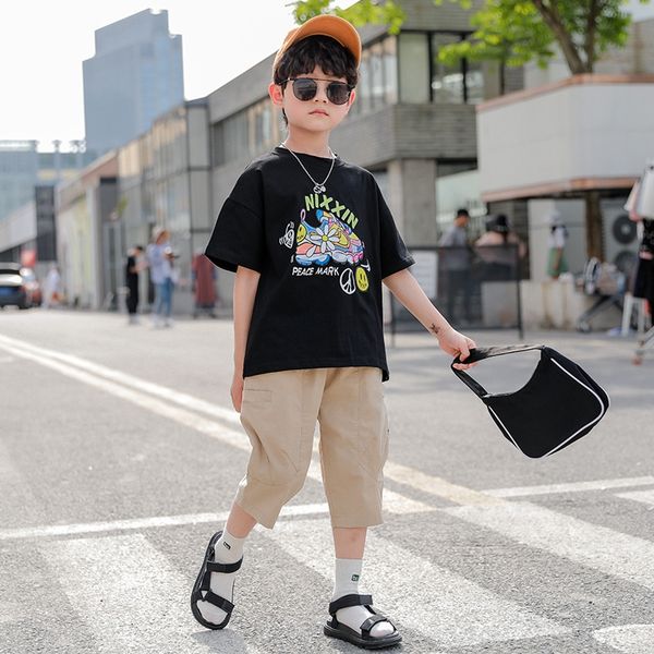 

fkbps мальчики boysfashionsummer одежда 2020 новый короткий-sle suit 2020 новый красивый короткими рукавами детский летний модный детский од
