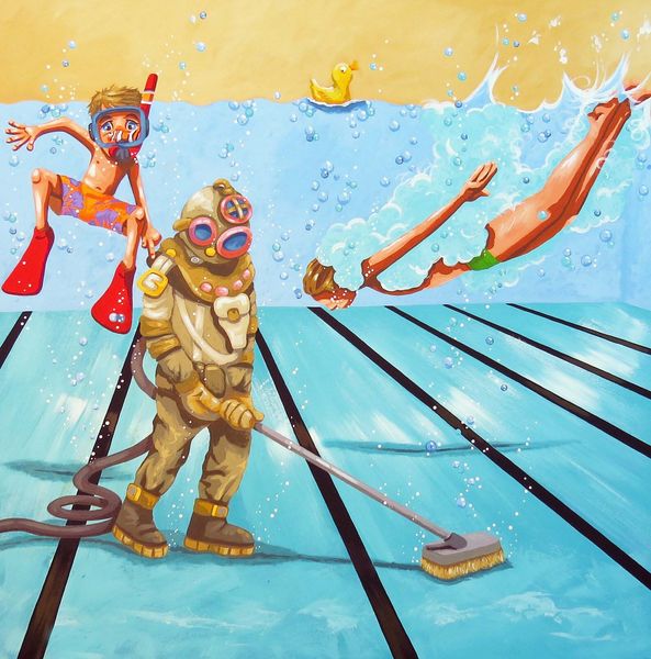 

swimming pool cleaner home decor handcrafts /hd print oil painting on canvas wall art canvas pictures 5162