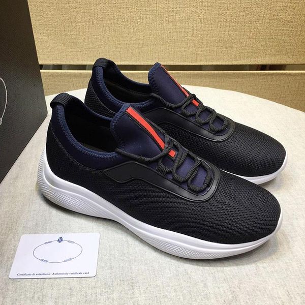 

new arrival mesh and neoprene sneakers men 's shoes breathable comfortable footwears sports plus size vintage men casual shoes fast de, Black