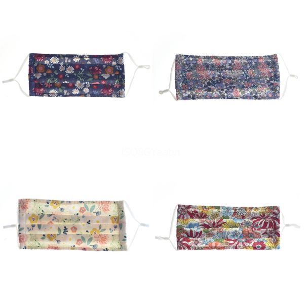 

floral print designer face mask reusable funny nose masks mascherine high fashion washable cloth black red starry sky qcsvy bbshome#907