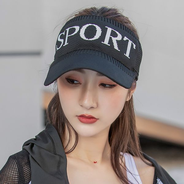 

outdoor sports sun hat empty shade hat female summer fashion trend korean version of the ins tide brand duck tongue sunscree, Blue;gray