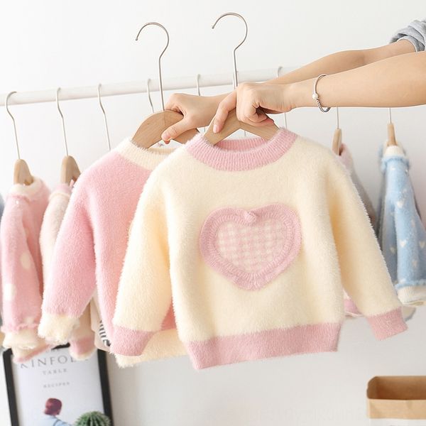 

vwrdz fleece 2019 winter korean style girlsmink fleece sweater princess long sweater children's clothingsleeve clothing boutique childr, Blue