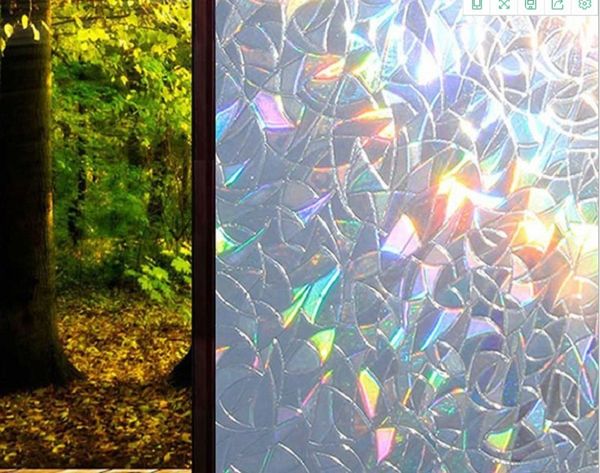 

2020 горячая продажа пвх преломляется красочной электростатическое стекло клея оконной пленки может удалить окно серпа стекла