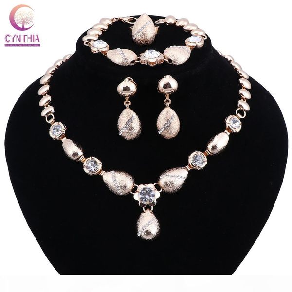 

bridal luxury african beads jewelry set nigerian wedding crystal jewerly sets for women choker ethiopian jewelry, Black
