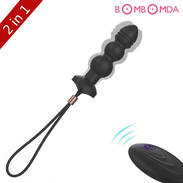 Butt plug Çift Fun USB Şarj edilebilir Uzaktan Kumanda Anal Vibratör CX200724 için Penis Ring Man Titreşimli Anal Plug Anal Seks Oyuncakları