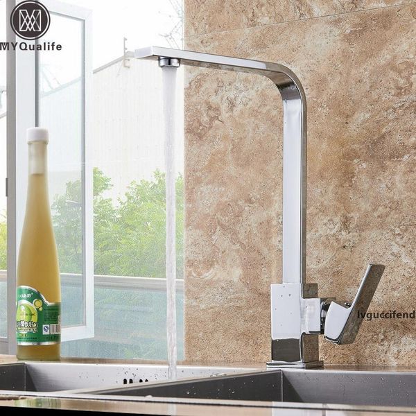 

chrome kitchen faucet deck kitchen sink faucet high arch 360 degree rotating swivel cold mixer water tap t200424