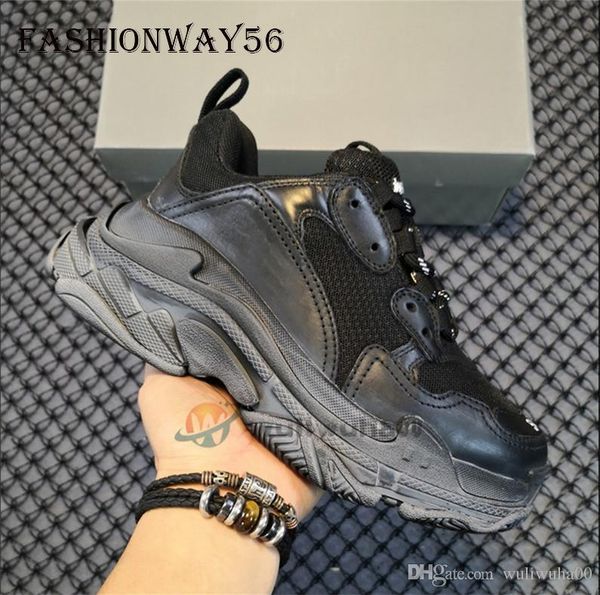 

dirty black sneakers triple s fashion luxury designer casual shoes make old platform trainers
