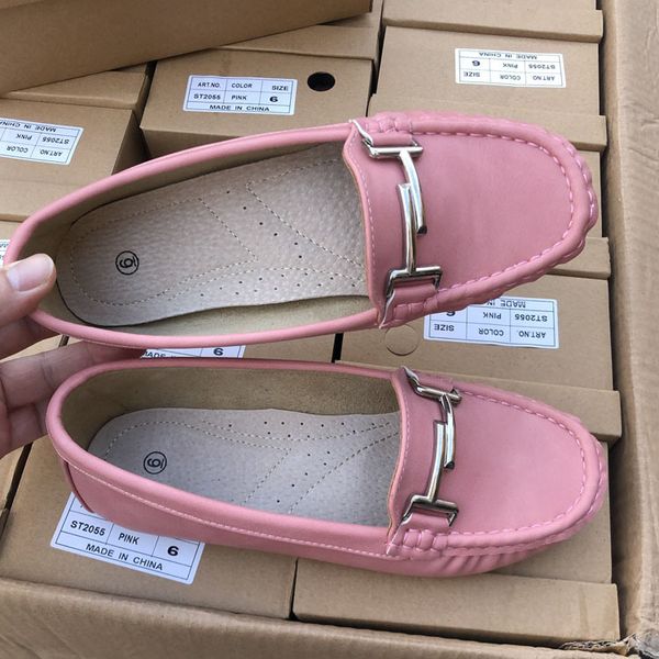 

single loafer shoes moccosins women's shoes, Black