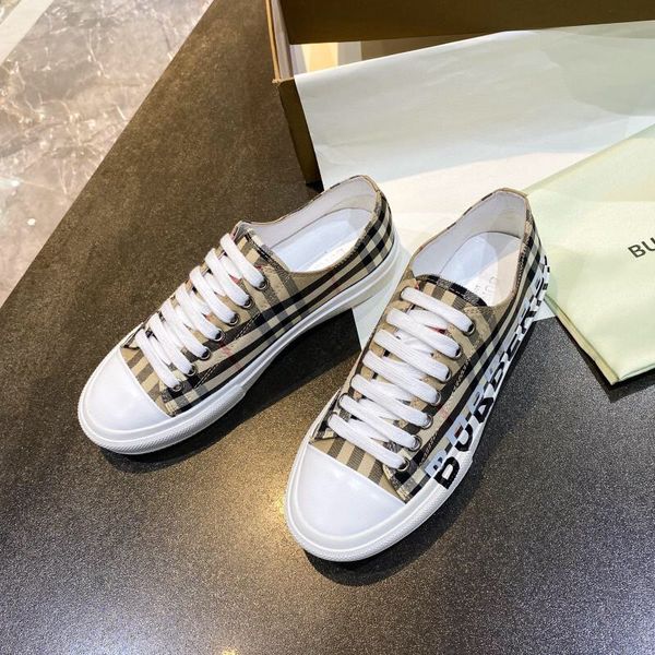 

2020 new plaid luxury letter lace vulcanized casual canvas lace-up women's shoes ing, Black;red