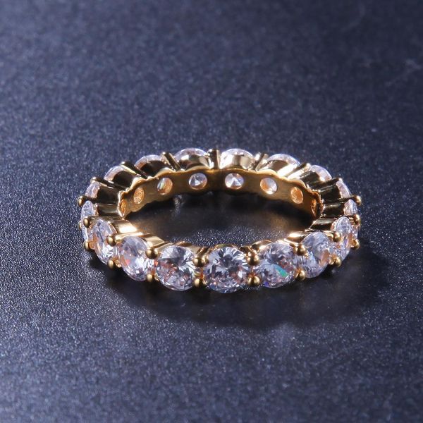 

new hip hop single row narrow section rings couple zircon single ring, Golden;silver