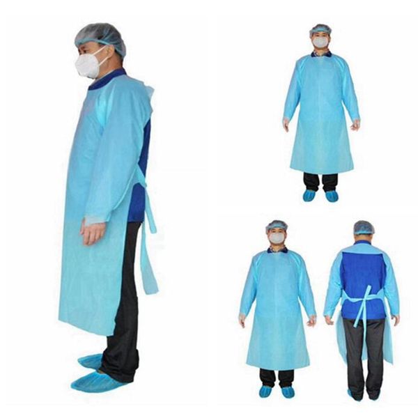 

cpe защитная одежда одноразовая изоляция мантий одежда костюмы против пыли открытый защитная одежда одноразовая плащи yya314 300pcs