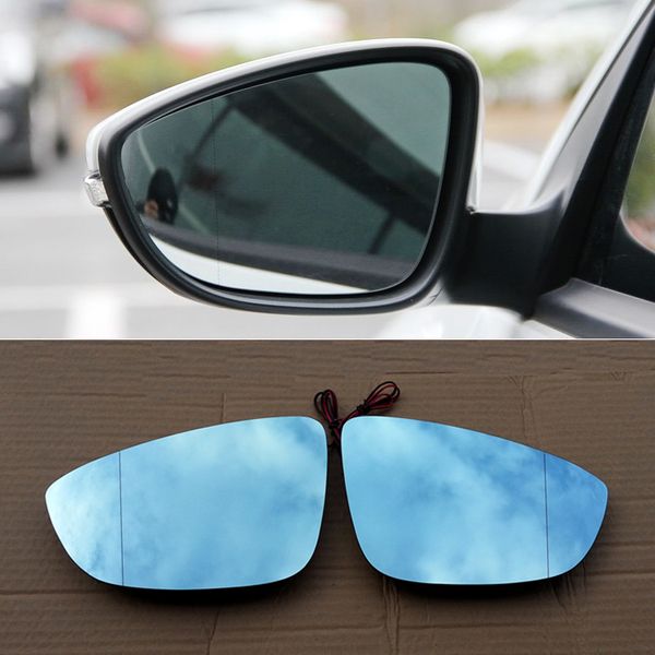 

for volkswagen scirocco car rearview mirror wide angle hyperbola blue mirror arrow led turning signal lights