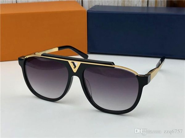 

fashion designer sunglasses metal square two-color frame classic retro men outdoor protection uv400 eyewear with orange case0936