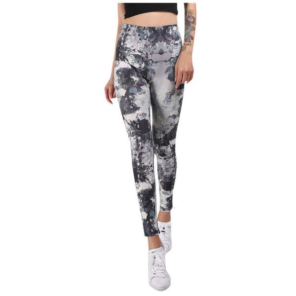 

ladies leggings fashion print high waist leggings hip stretch panties running fitness leggings womens clothing 38, Black