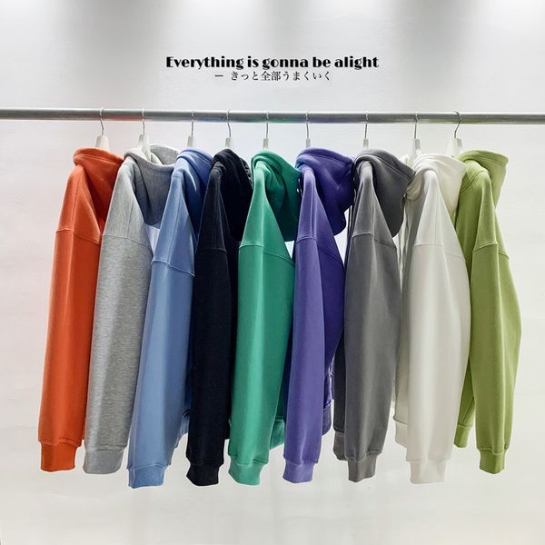 

men's hoodies & sweatshirts fashion brand 2021 spring autumn male casual solid color sweatshirt, Black