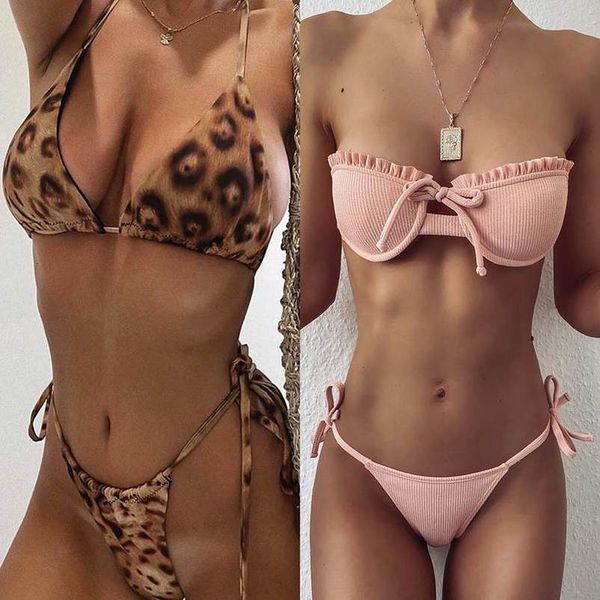 

sexy bikini set 2020 бразильская твердая женщины купальники для девочек купальники push up бикини mujer купальный костюм пляжная бандо swim, White;black