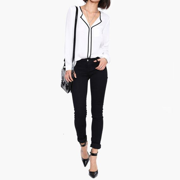 

womens spring fashion elegant modest formal imported clothing new white long sleeve loose blouses shirt