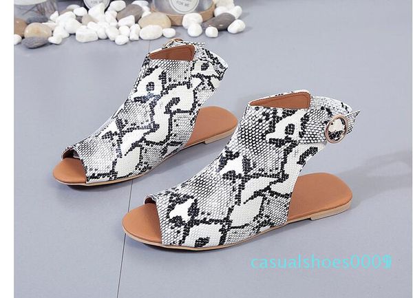 

fashion large size fish mouth low heel women sandals 2019 summer designer european and american buckle sandals 09c c01, Black