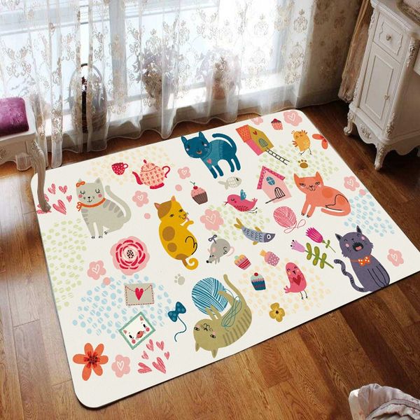 

cartoon creative children's large floor 3d digital printing cartoon home door mat baby climbing digital carpet carpet mat