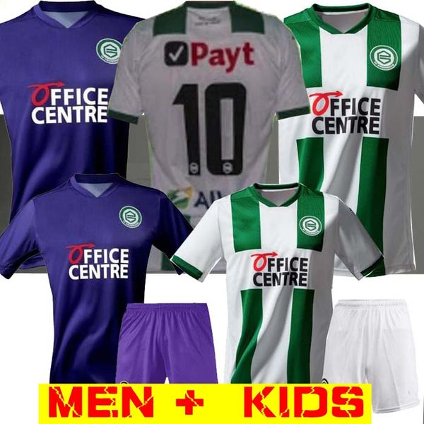 

men + kids 20 21 fc groningen soccer jerseys home away robben 2020 2021 groningen zeefuik daishawn redan football shirts maillot de foot, Black;yellow