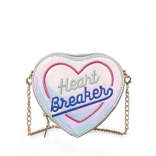 

мини-люкс мода женщин сумка лазерная вышитые сумки сердце девушки мешки плеча crossbody сумка для женщин # 35