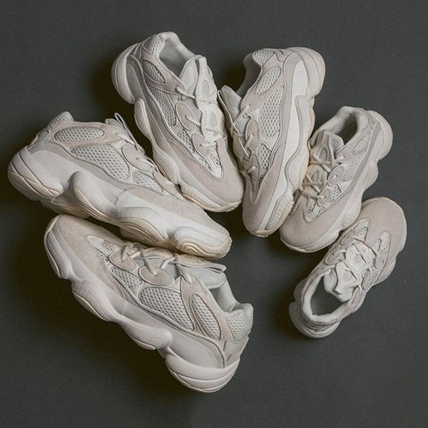 

bone white desert rat 500 running shoes des chaussures salt supper moon yellow black blush designer mens womens sneakers leather