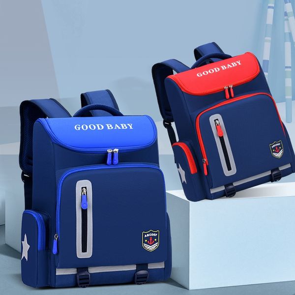 

new schoolbag backpack print primary school children's schoolbag 1-3-6 grade burden reduction ridge light backpack