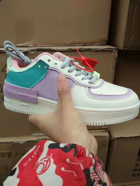 

2020 women platform shoes fashion sneakers women trainer skateboard jogging walking wmns 1 shadow white magic flamingo, Black