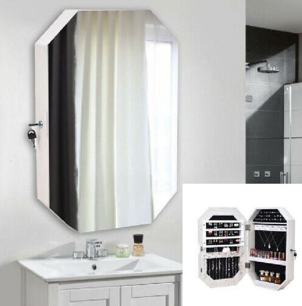 

new wall mounted jewelry cosmetic armoire cabinet organizer full bathroom mirror