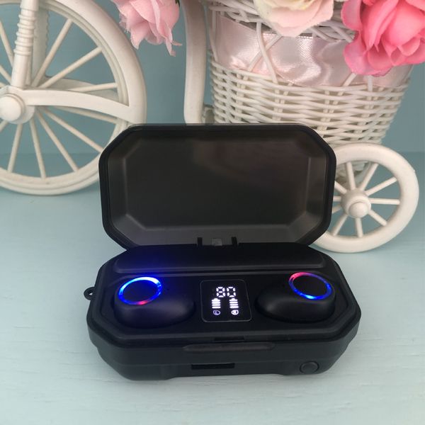 

tws earbuds m12 wireless v5.0 earphone battery 50mah tws charger headset led ligh touch control dhl shipping