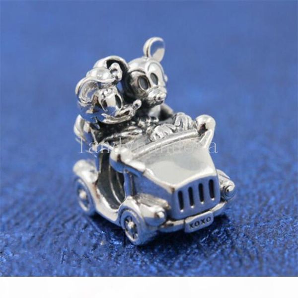 

2018 new mother's day 925 sterling silver classic vintage car charm bead fits european jewelry bracelets necklaces & pendant, Black